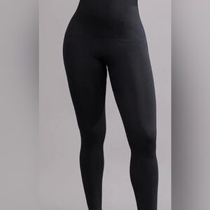 High Waisted Shaping Black Leggings (M)
